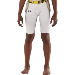 Boys Under Armour MPZ 3-Pad Armour Girdle Shorts Fitted Youth XLarge YXL White